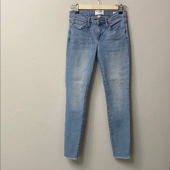 Frame Le skinny de Jeanne crop light wash jeans 25 - Picture 1 of 12